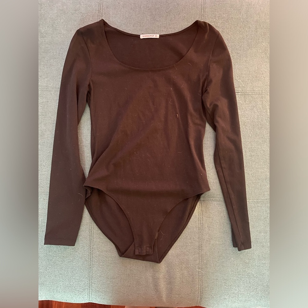 MANGOPOP basic black bodysuit